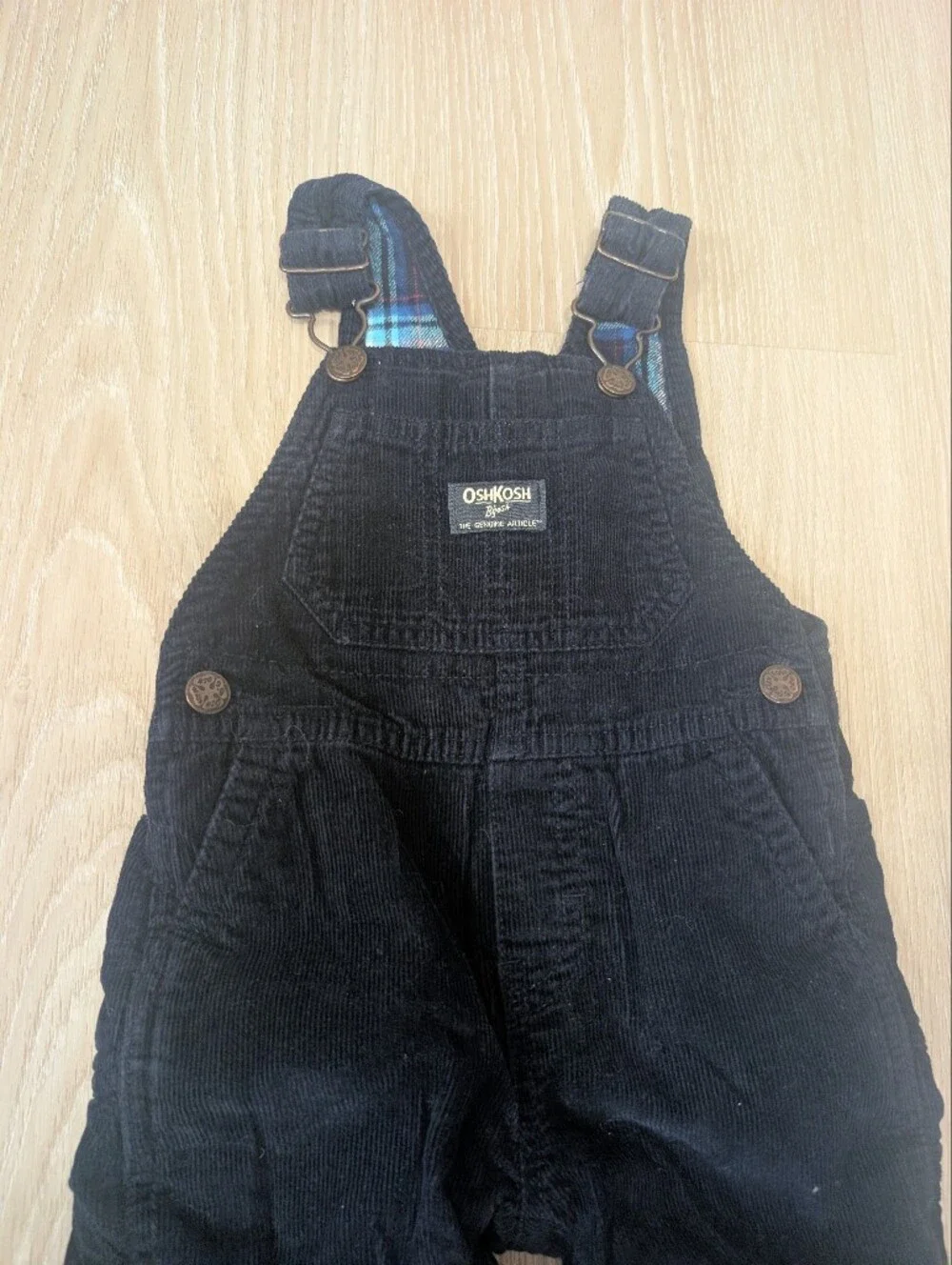 OshKosh B'Gosh Baby 9-12M Navy Soft Corduroy Overalls